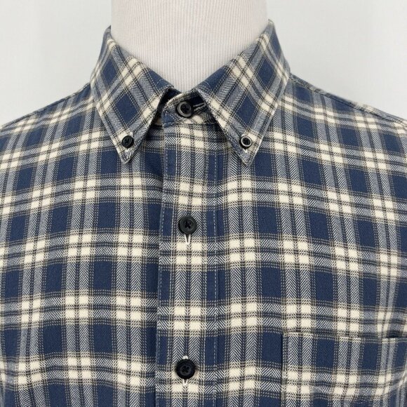 L.L. Bean Mens Blue Plaid Button-Down Shirt XL Extra Large 100% Cotton Long Slee - Picture 1 of 5